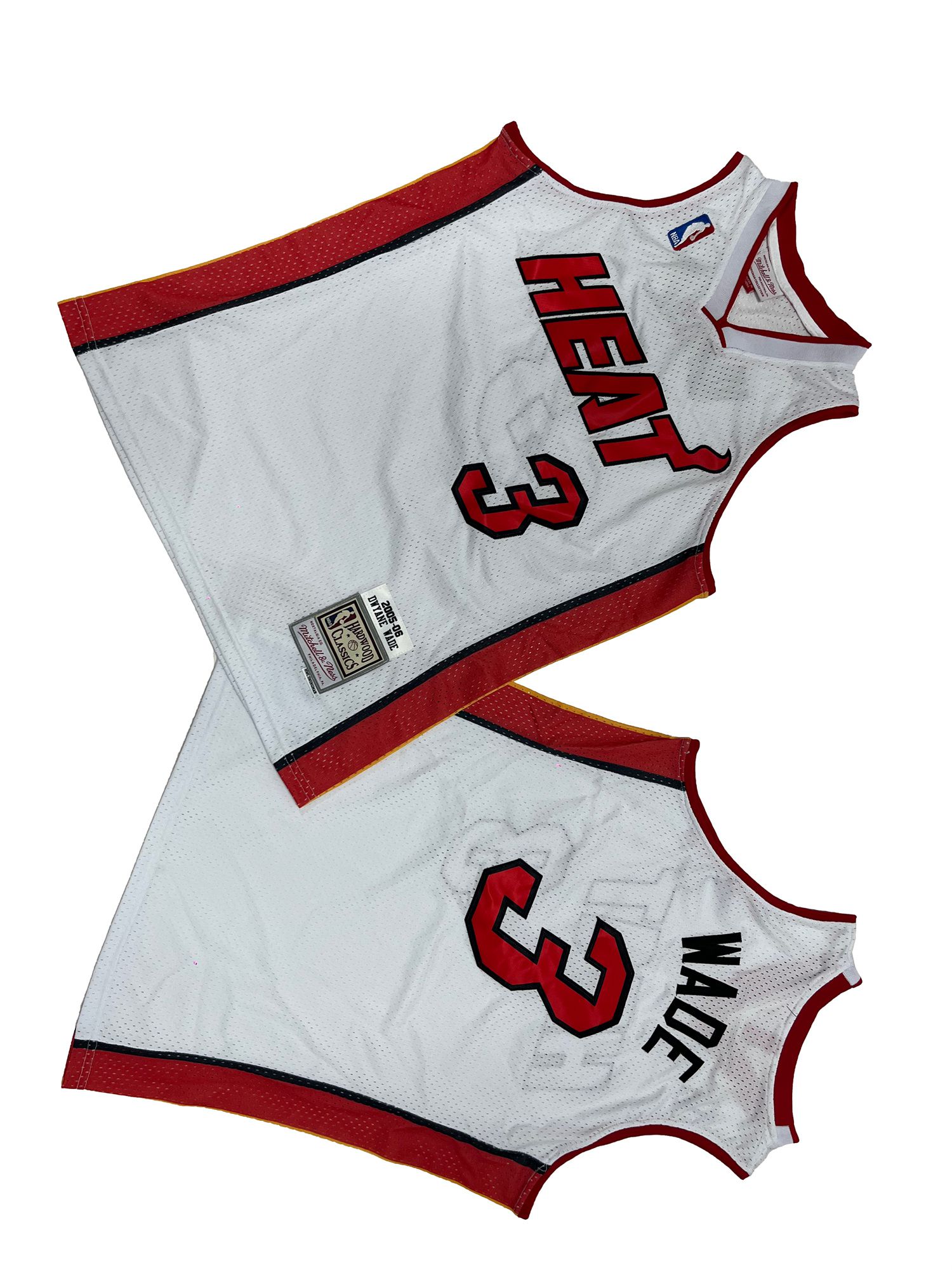 Men Miami Heat 3 Wade White Throwback NBA Jersey